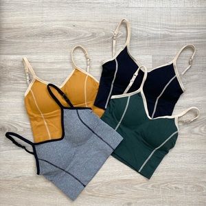 Green lounge crop top, bralette, aports bra